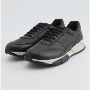 Zara Man NWT black leather sneaker 2999/721